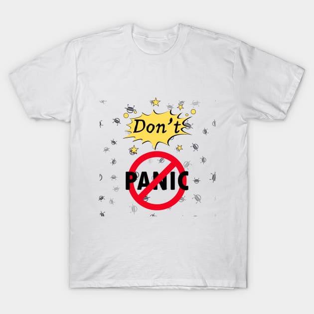 Don"t panic T-Shirt by White shark